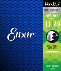 Elixir 19102 OPTIWEB 11-49 stygos elektrinei gitarai