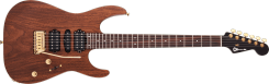 Charvel MJ DK24 HSH 2PT E Mahogany with Figured Walnut Streaky Ebony Fingerboard Natural MADE IN JAP