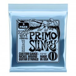 Ernie Ball 3212 Mega Slinky Nickel Wound Electric Guitar Strings - .0095-.044 3-pack stygos elektrin